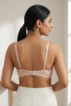 Zivame Floral Grace Padded Non Wired 3/4th Coverage Tshirt Bra - Light Pink Base With Flower — thumbnail 3